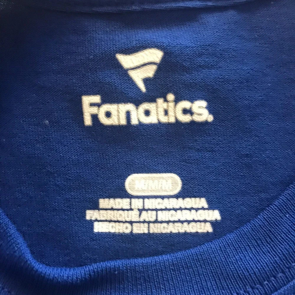 NWT Luka Doncic 77 Dallas Mavericks T-Shirt Mens Medium Blue Facsimile Autograph